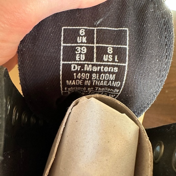 DR. MARTENS 1490 FLORAL BLOOM LEATHER MID-CALF BOOTS - Picture 8 of 13